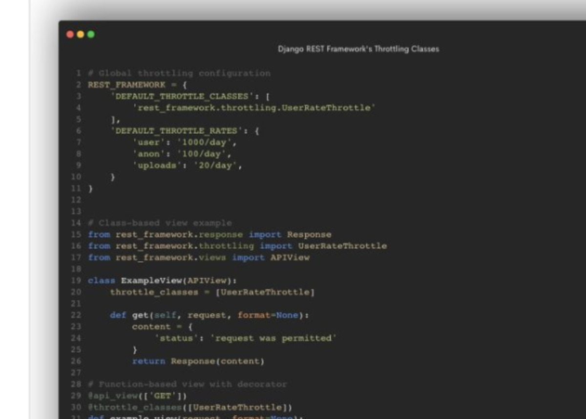Managing API Rate Limiting with Django REST Framework's Throttling Classes